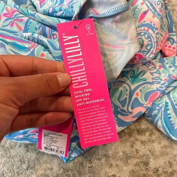 NWT Lilly Pulitzer UPF 50+ Nadine Shift Dress Zanzibar Blue Fish Kiss XL $178 - Picture 8 of 11